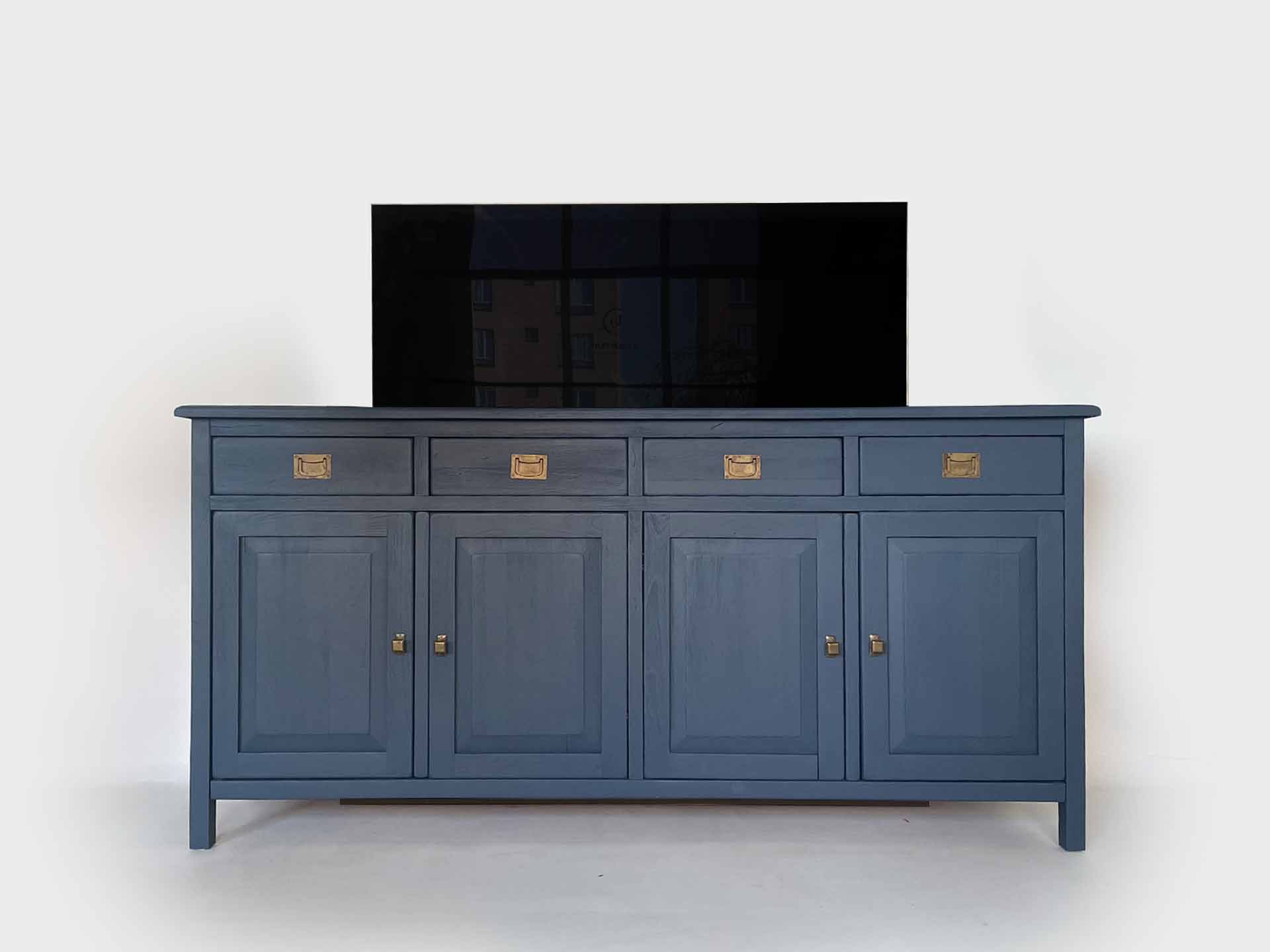 TV lift meubel blauwe beuk tvlift 4