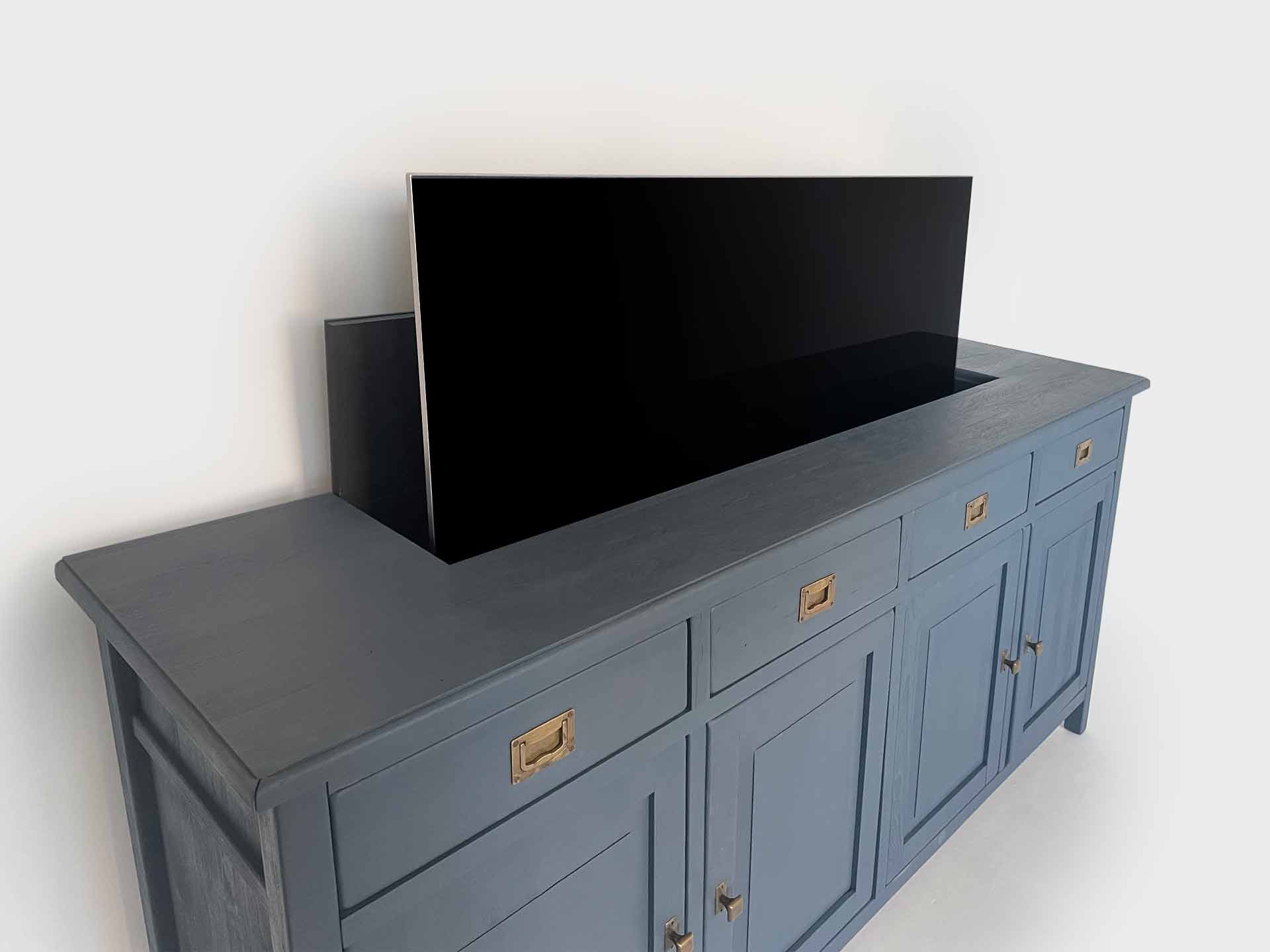 TV lift meubel blauwe beuk tvlift