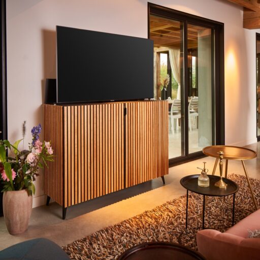 TV lift meubel tvlift meubel modern latjes schuin