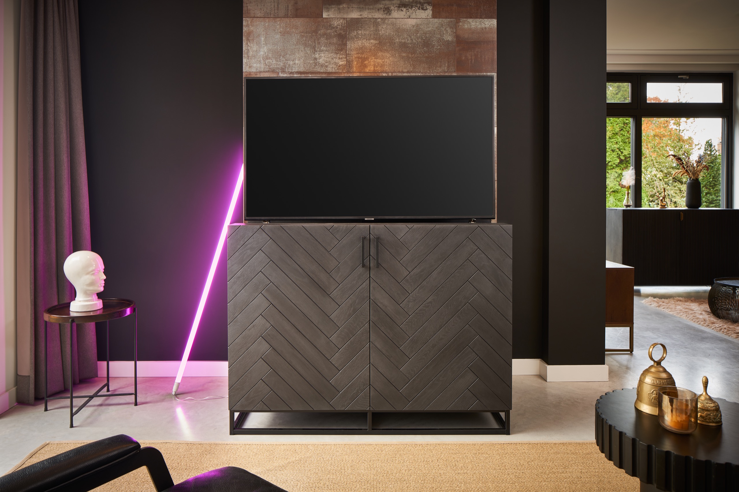 TV lift meubel tvlift meubel industrieel 217